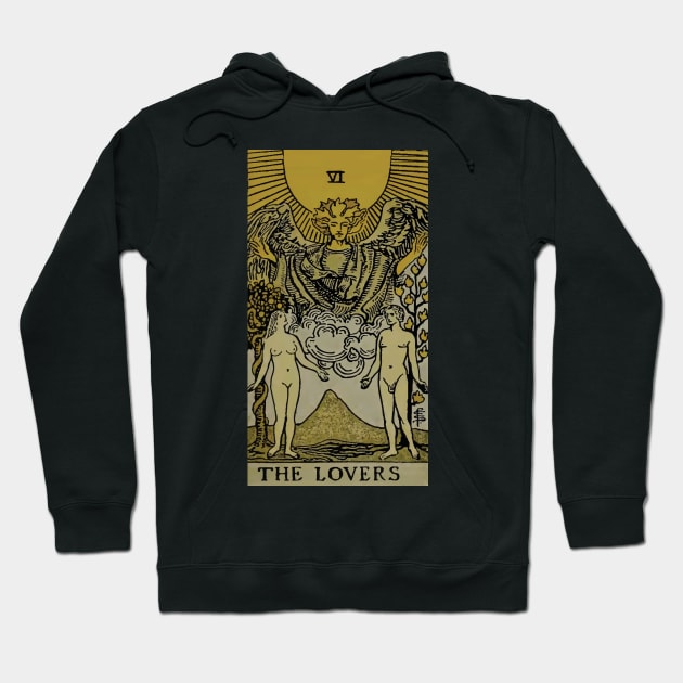 The Lovers Tarot Card Hoodie by VintageArtwork